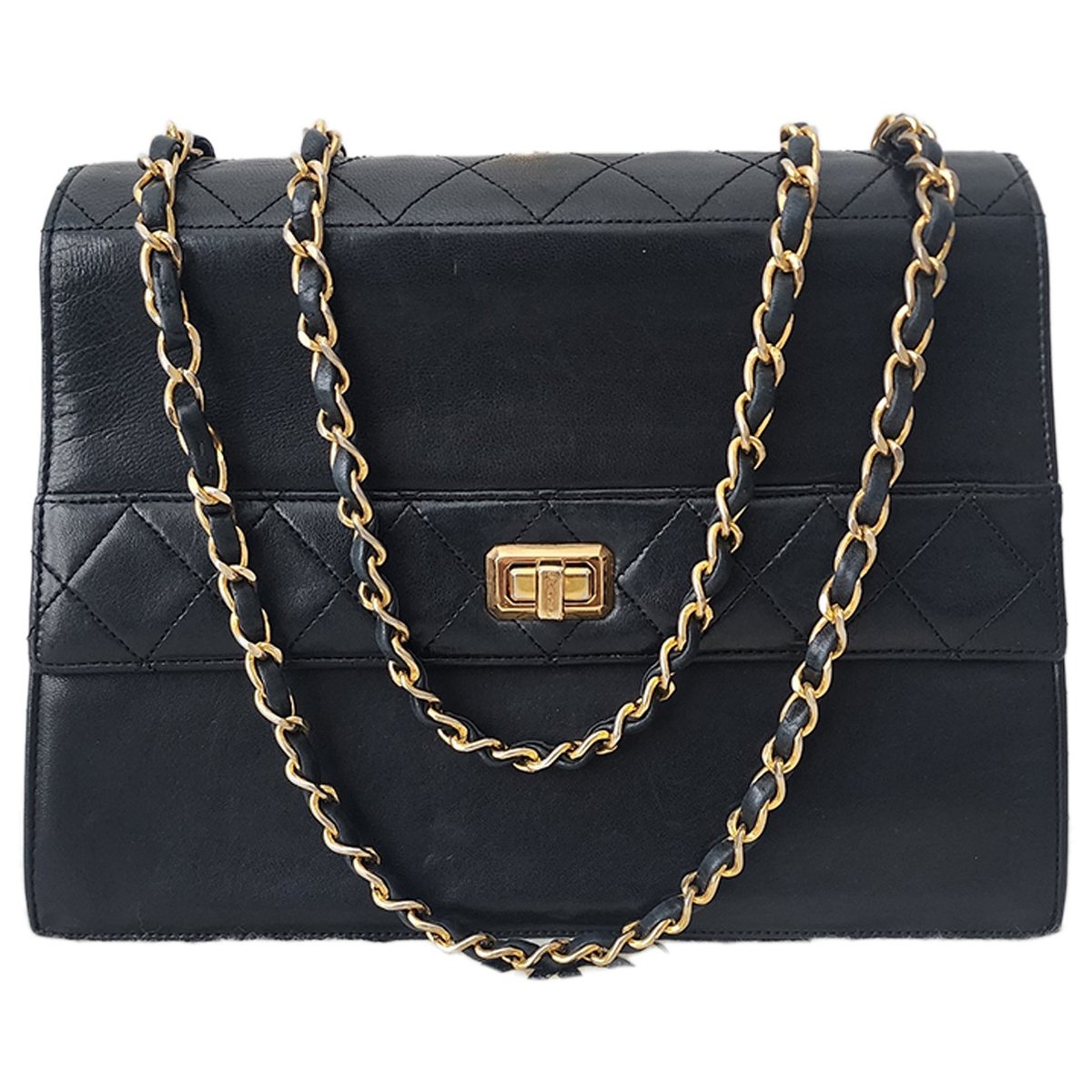 Trapezio leather handbag
