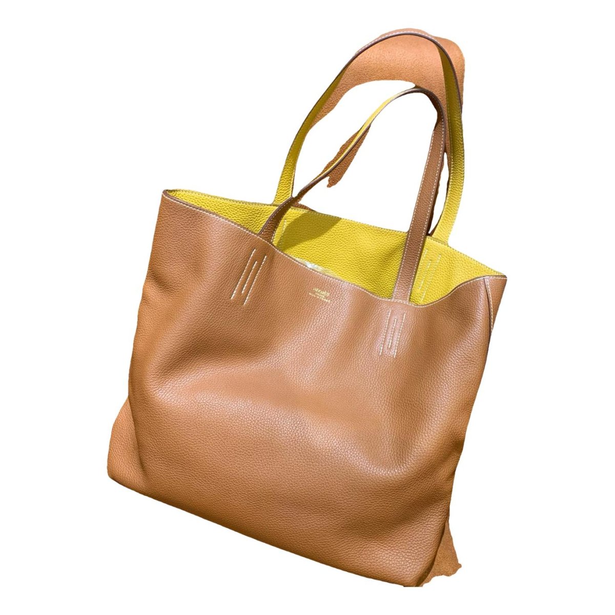 Double sens leather tote