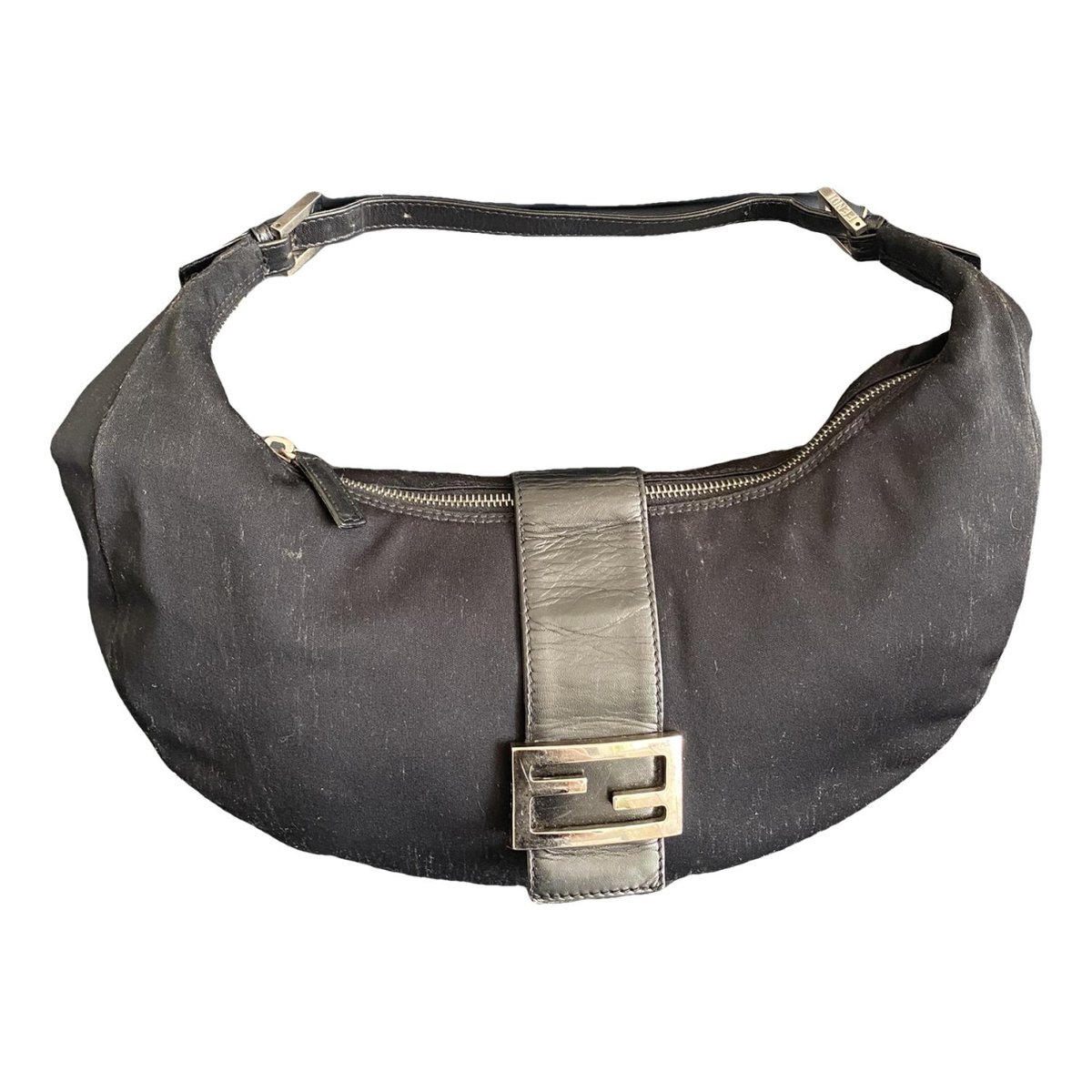 Croissant Vintage cloth handbag