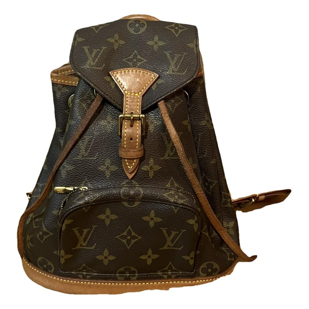 Montsouris Vintage leather backpack