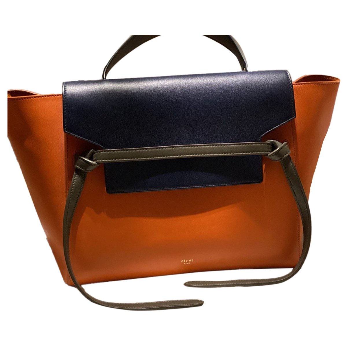 Belt leather handbag