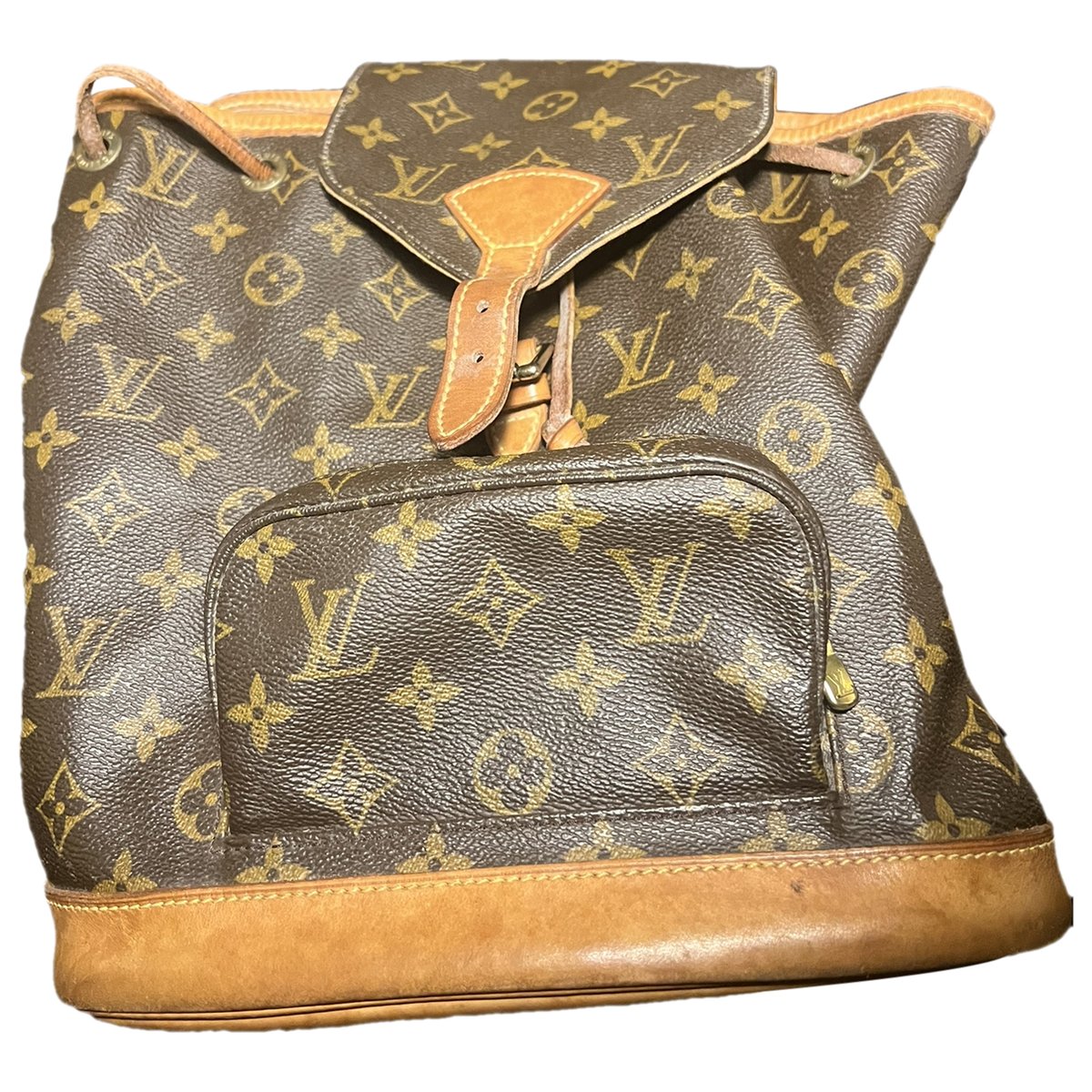 Montsouris Vintage leather backpack
