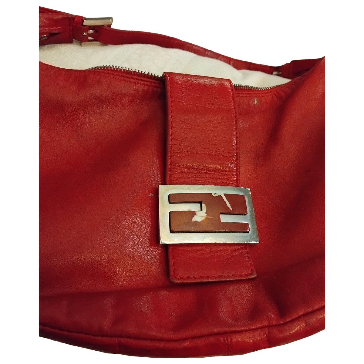 Croissant leather handbag