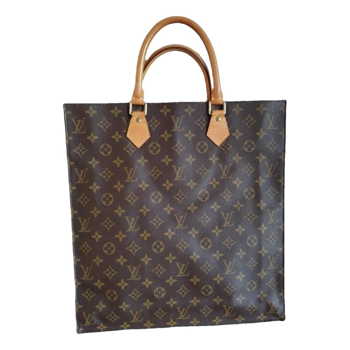 Plat leather handbag