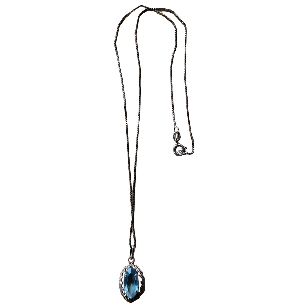 Aigues-Marines silver necklace