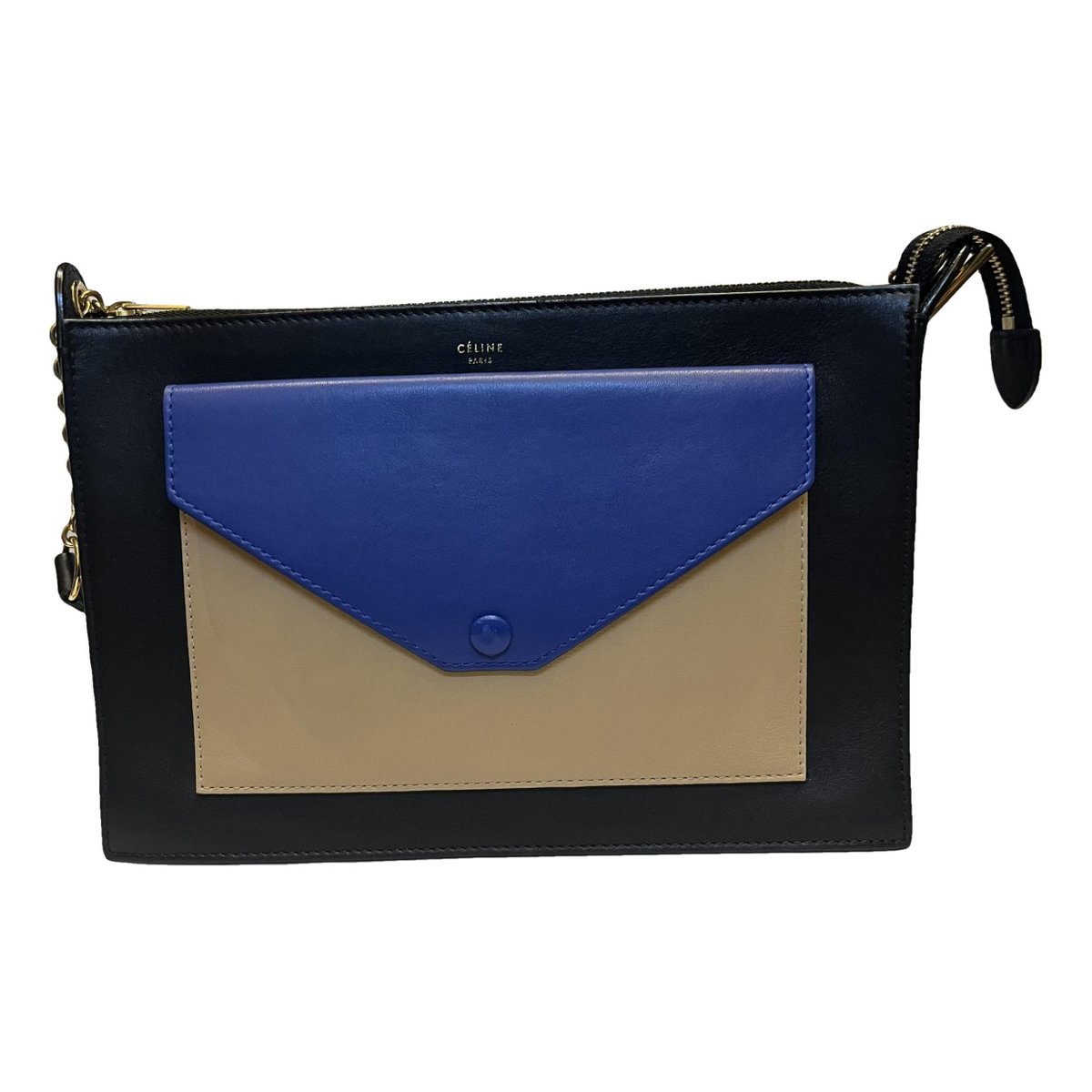 Pocket leather crossbody bag