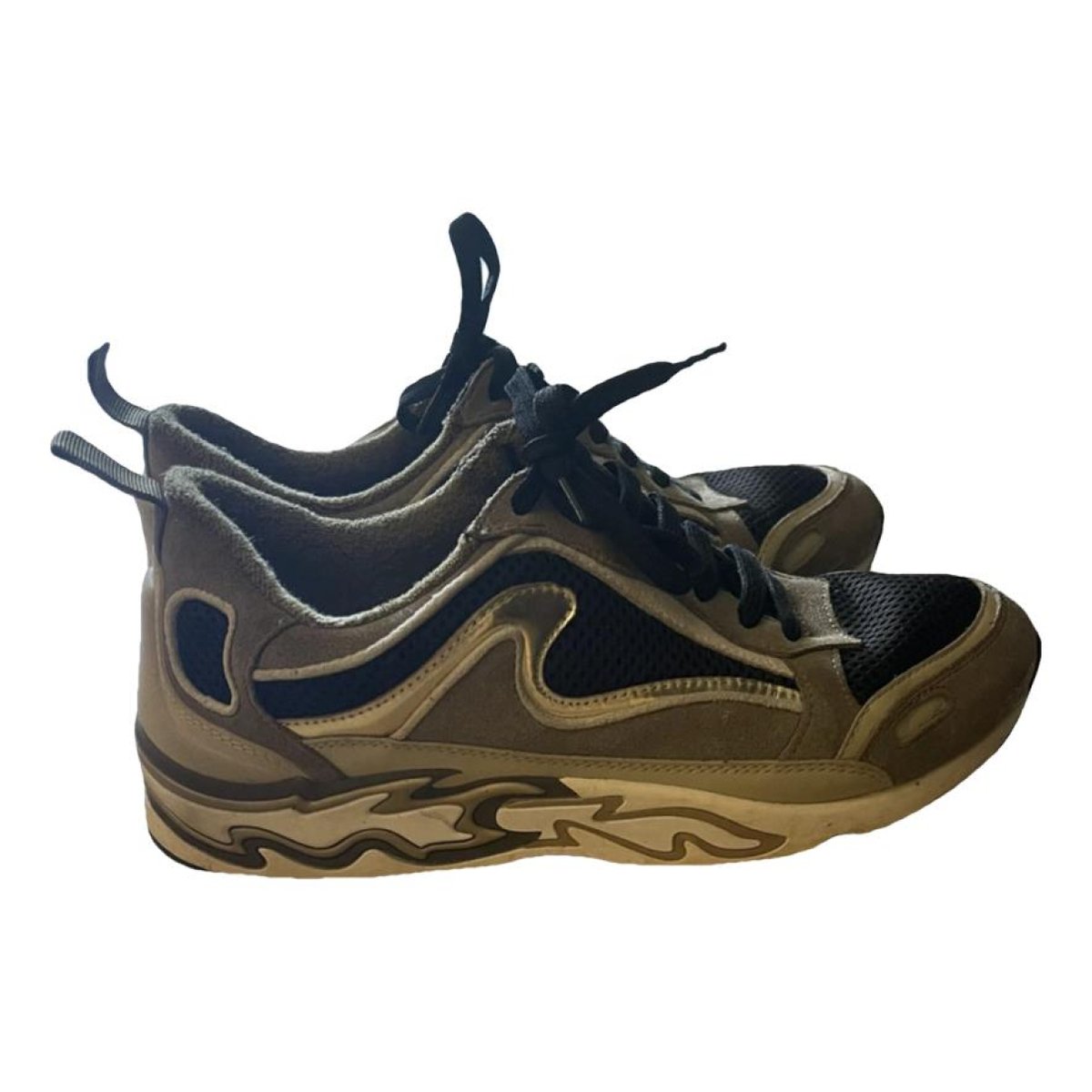 Flame leather trainers
