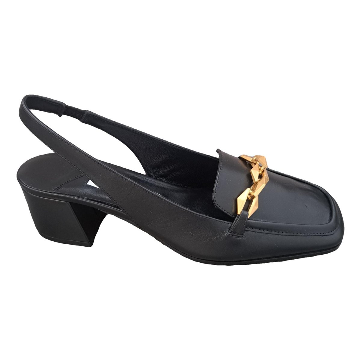 Diamond Tilda leather heels