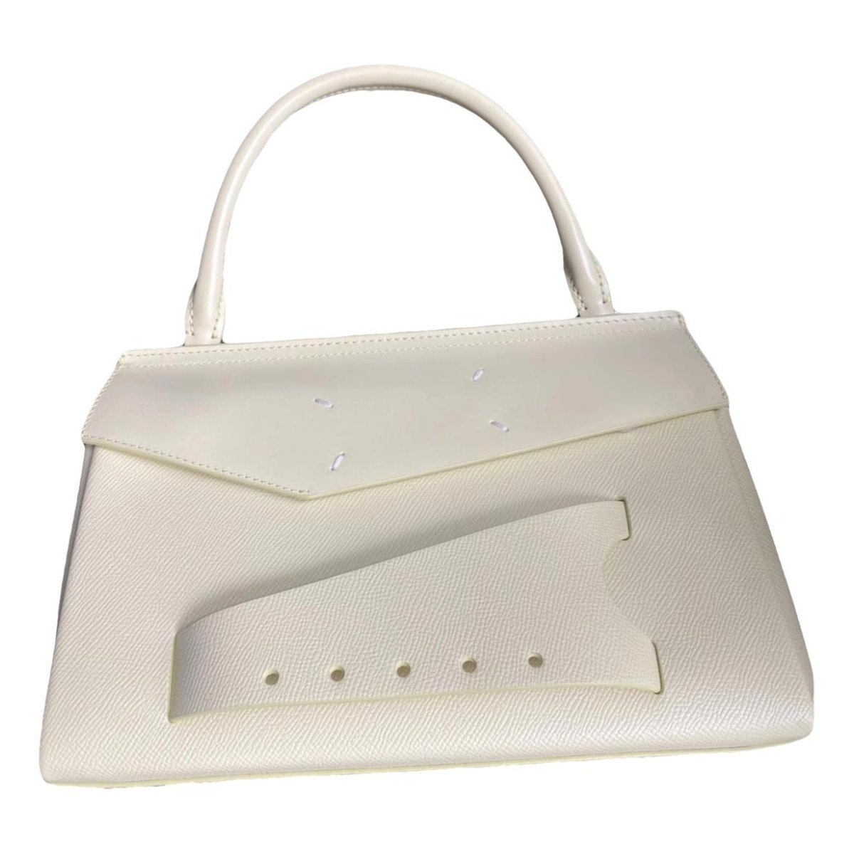 Snatched leather handbag