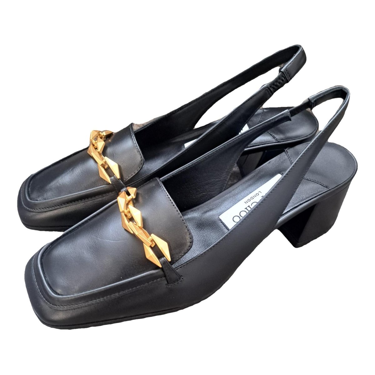 Diamond Tilda leather heels