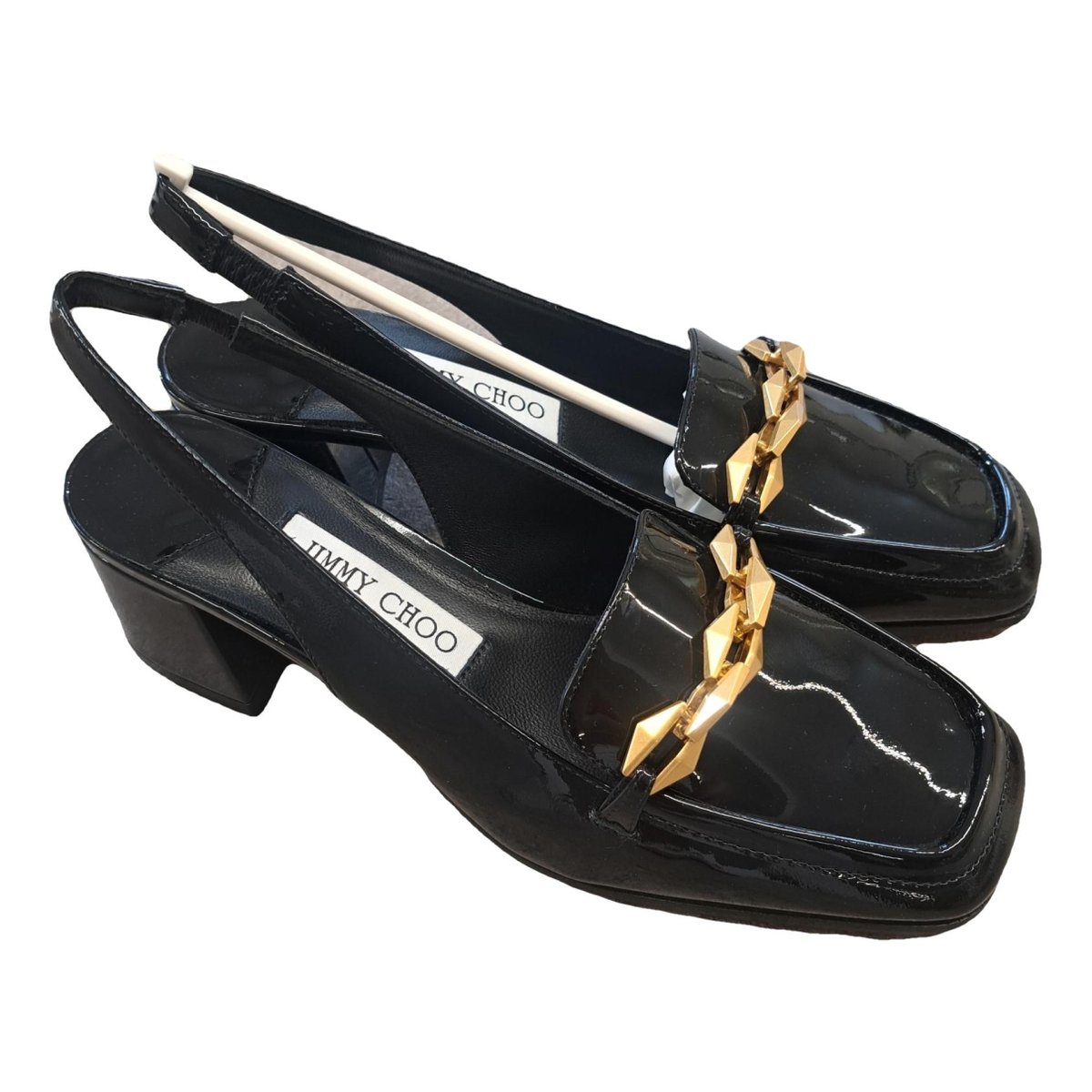 Diamond Tilda leather heels