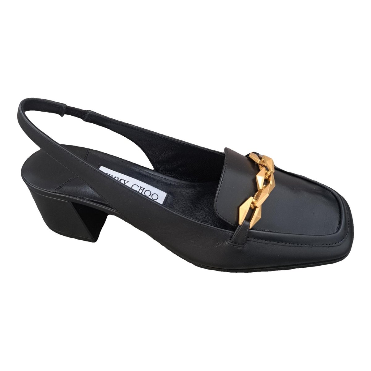 Diamond Tilda leather heels