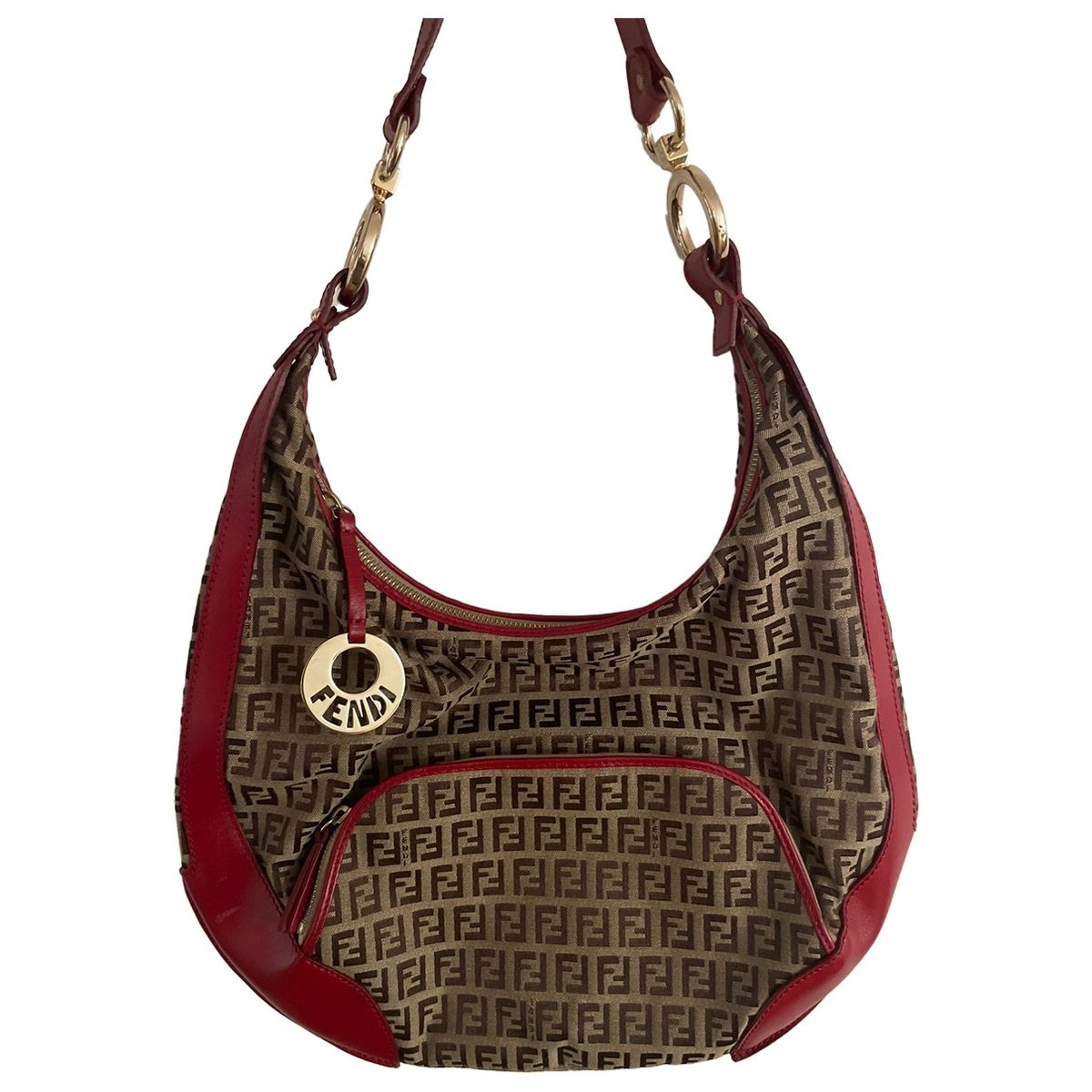 Croissant Vintage cloth handbag