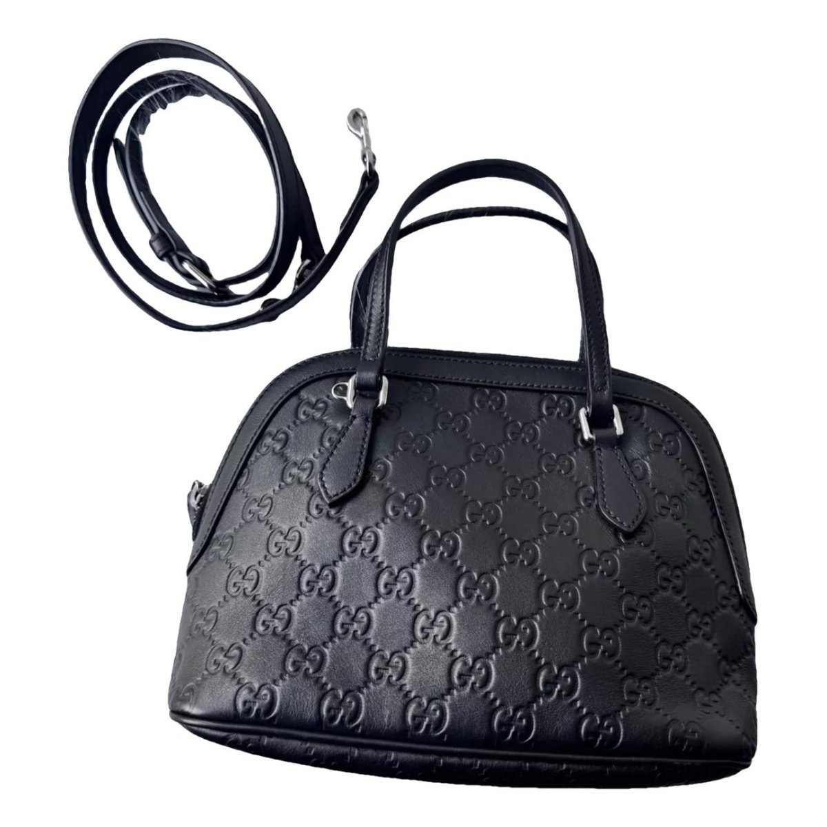 Dôme leather handbag