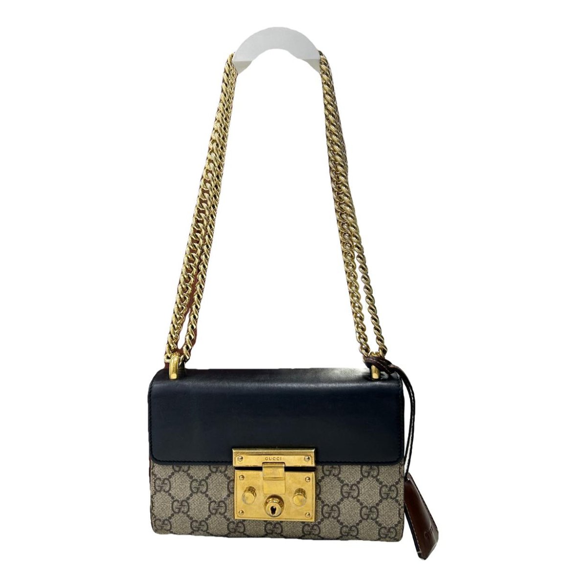 Padlock vinyl handbag