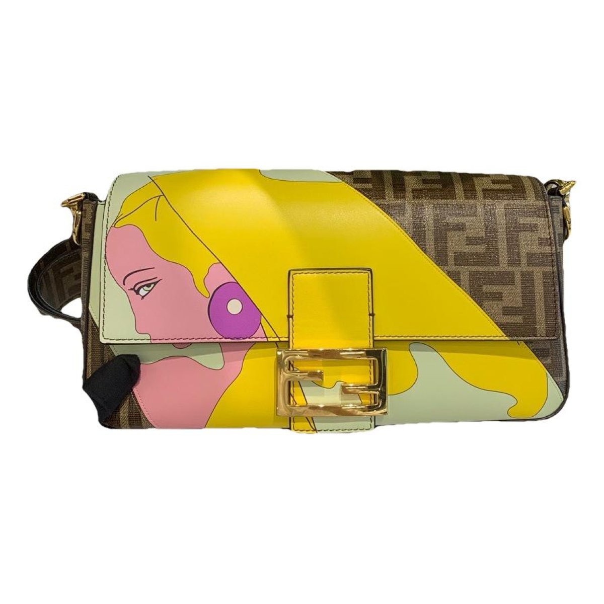 Baguette vinyl handbag