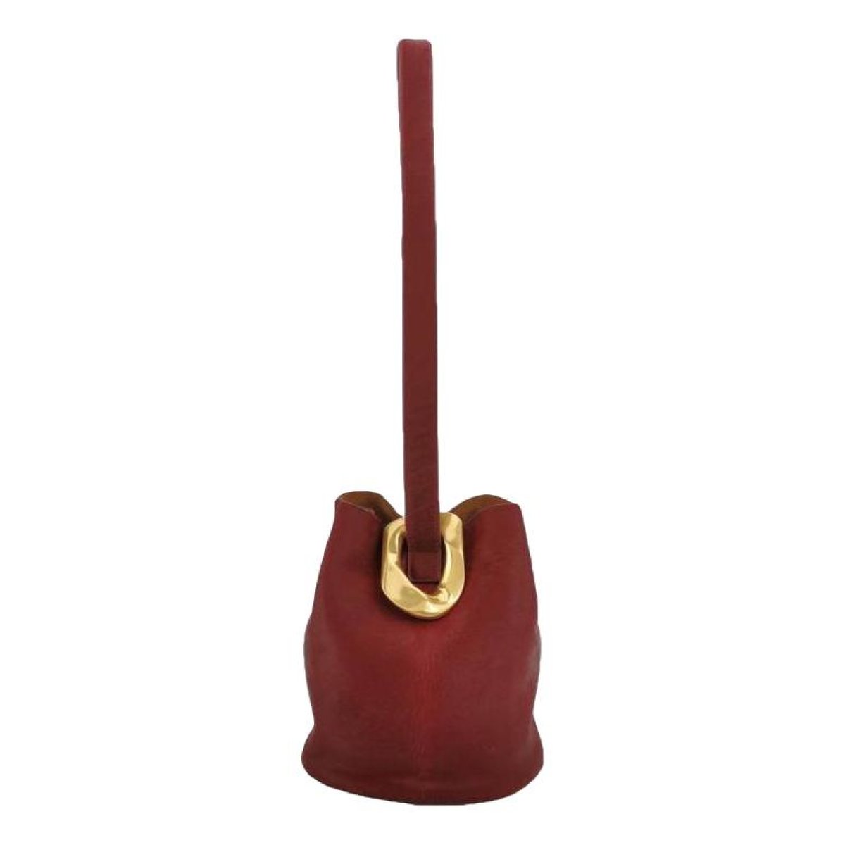 Drop leather handbag