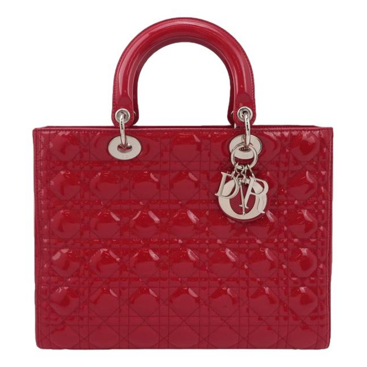 Lady Dior patent leather handbag