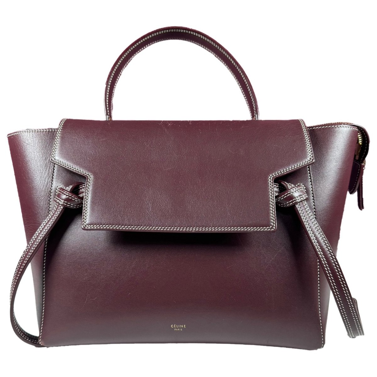 Belt leather handbag