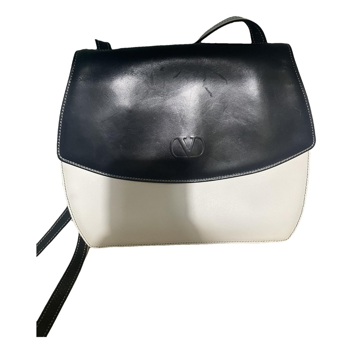 Go logo leather crossbody bag