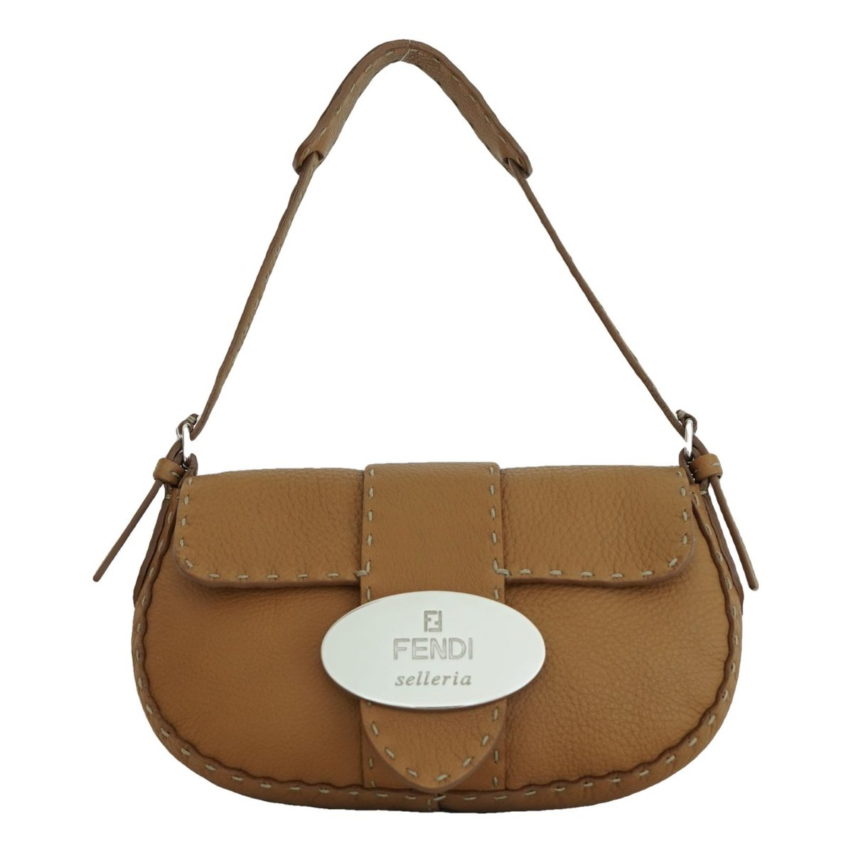 Croissant leather handbag