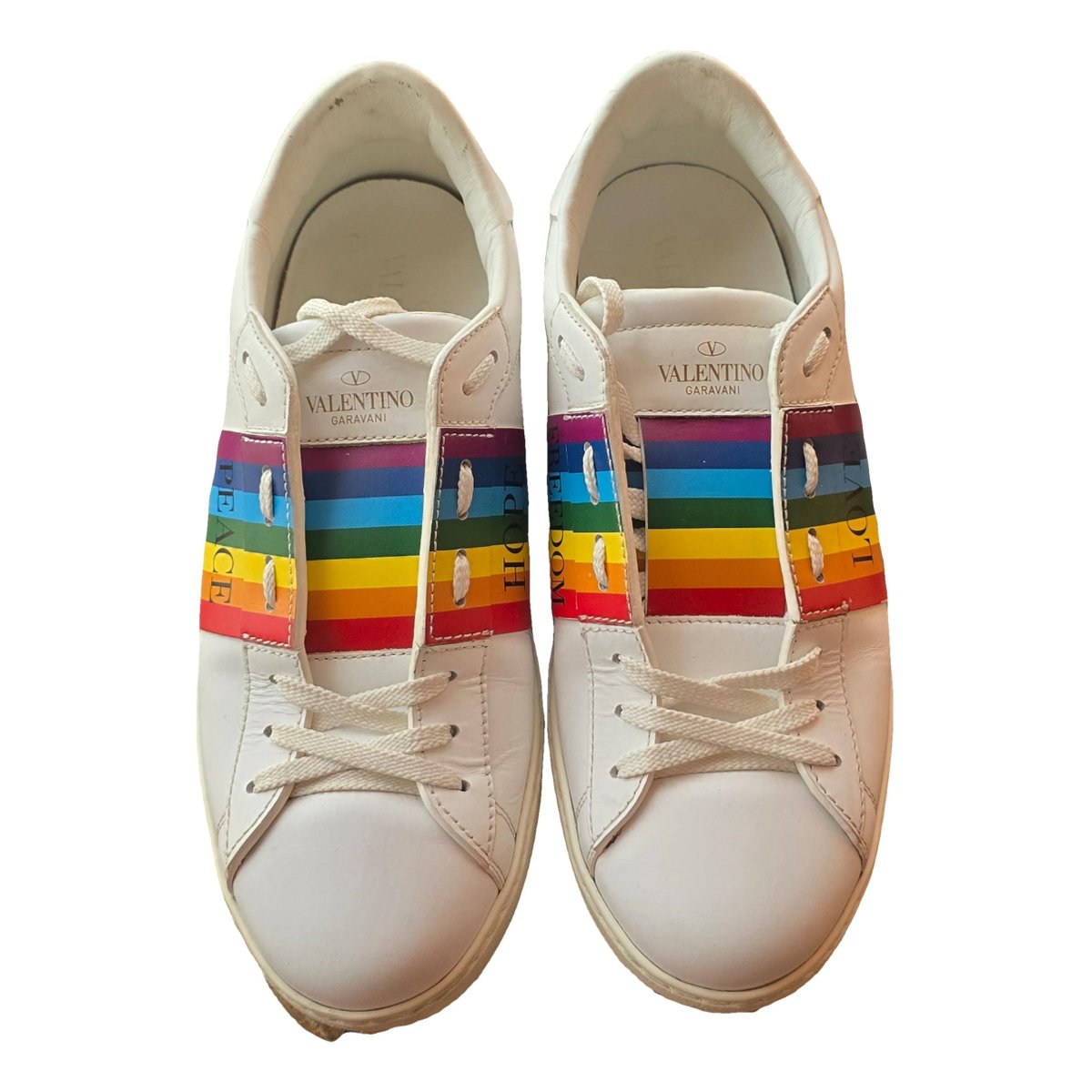 Open VLTN leather trainers
