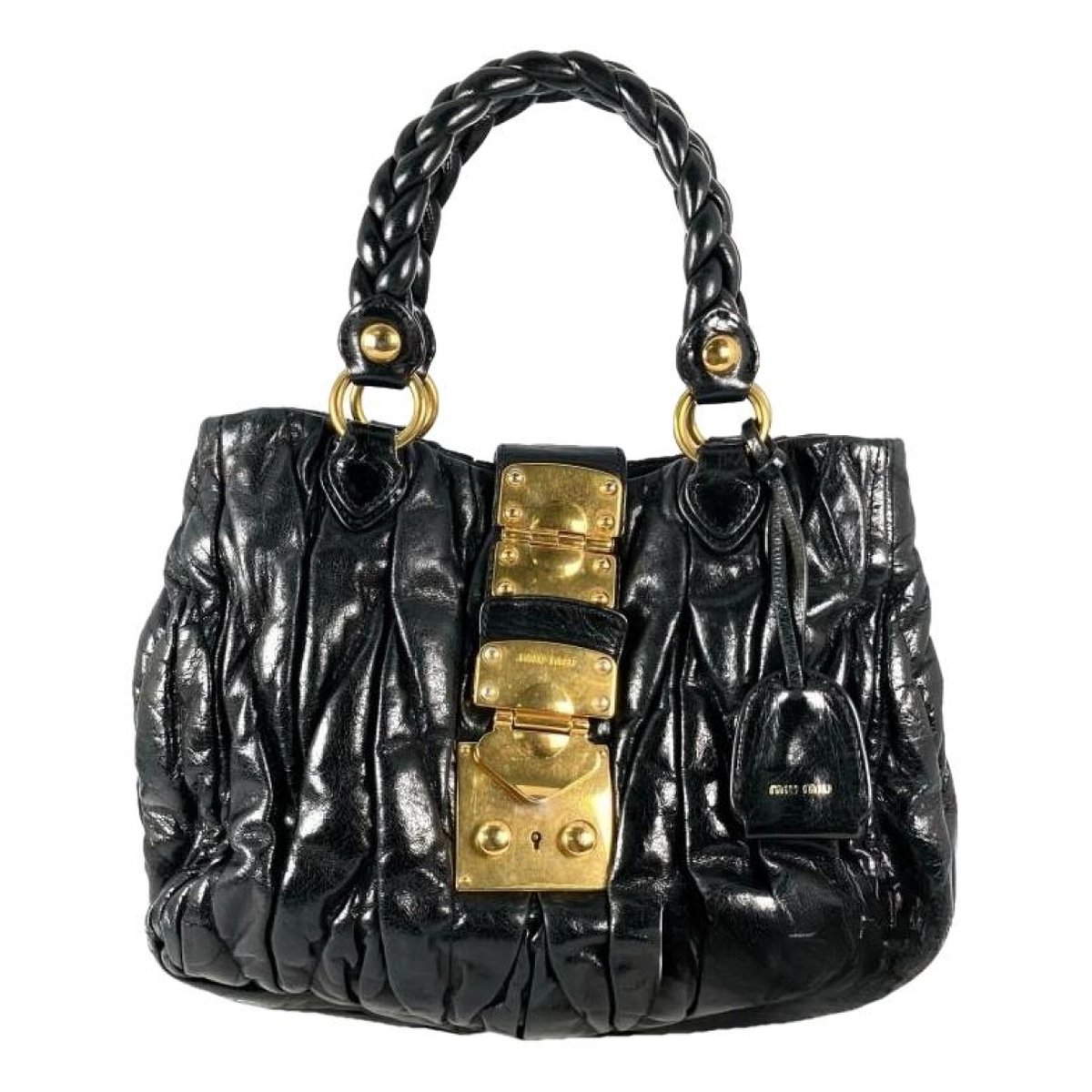 Miu Belle leather handbag