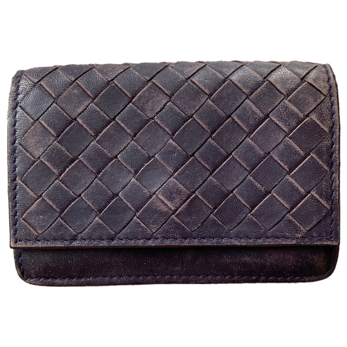 Intrecciato leather wallet