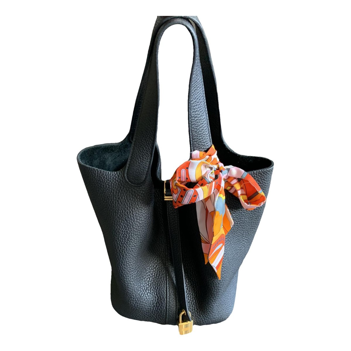 Picotin leather tote
