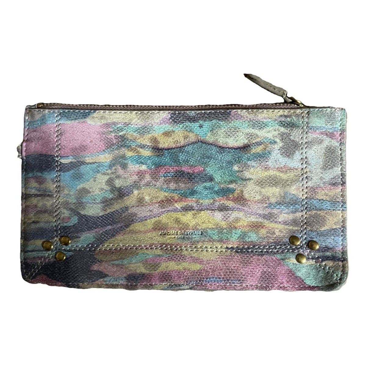 Popoche leather clutch bag