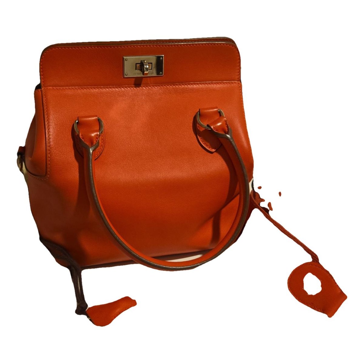 Toolbox leather handbag