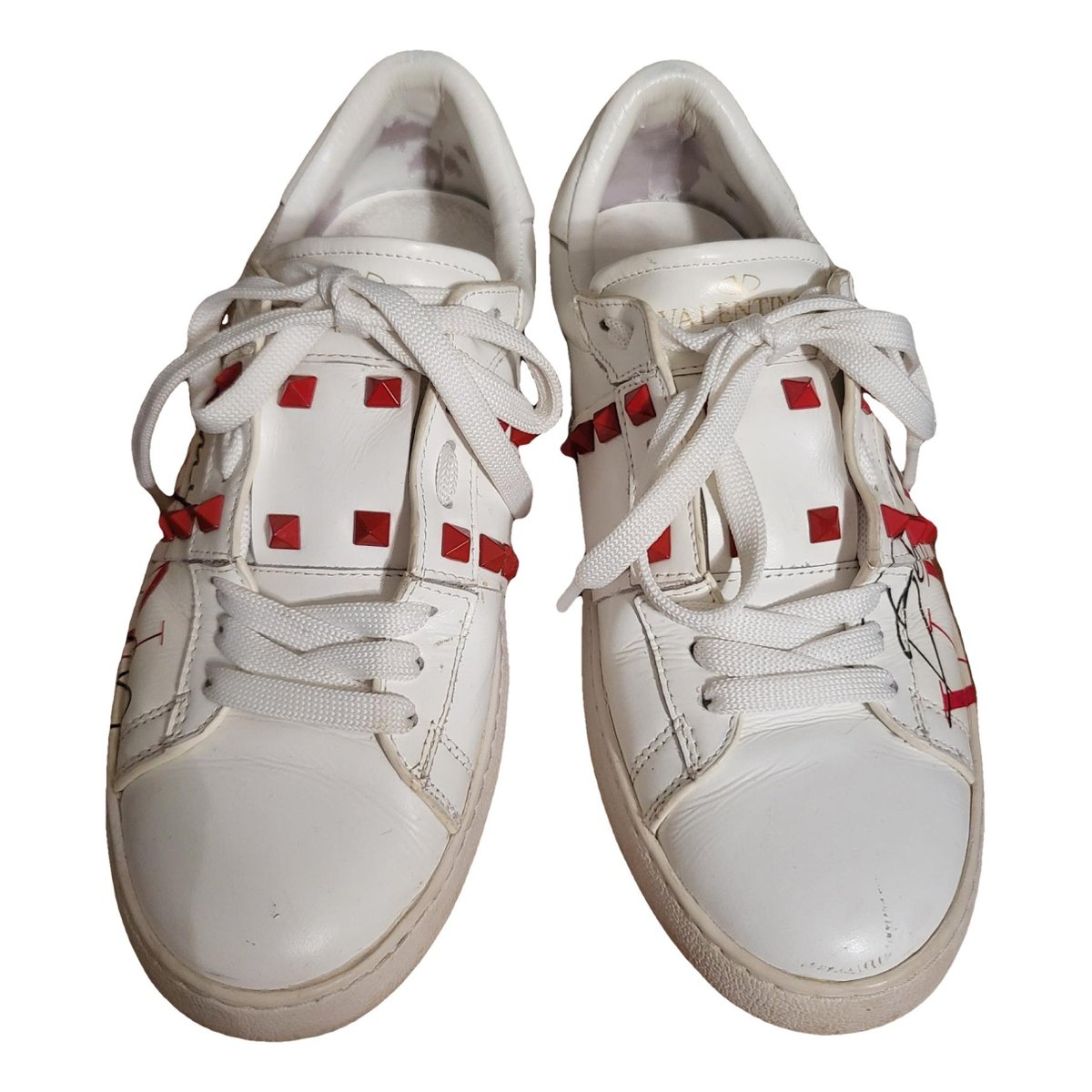 Open VLTN leather trainers