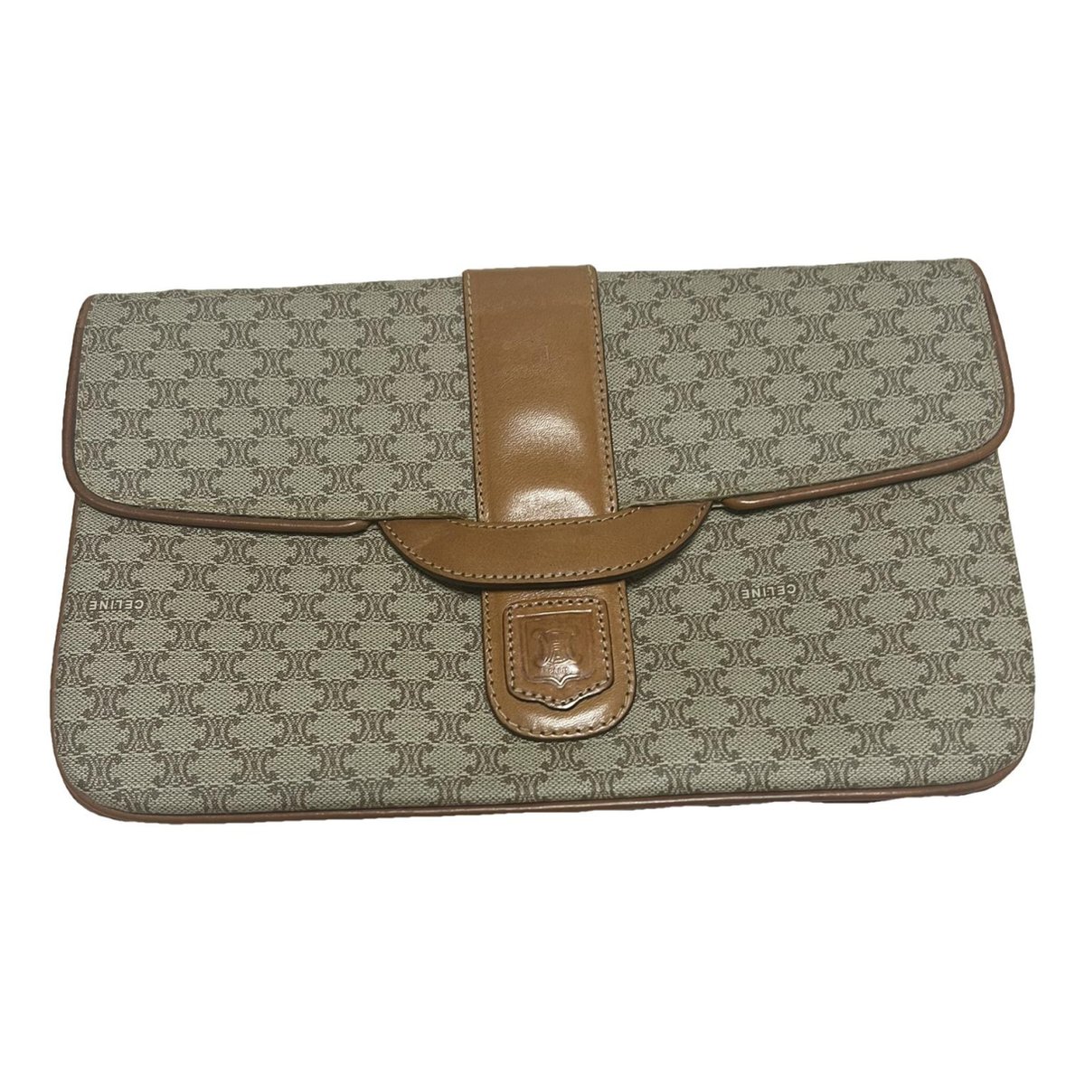 Triomphe Vintage cloth clutch bag