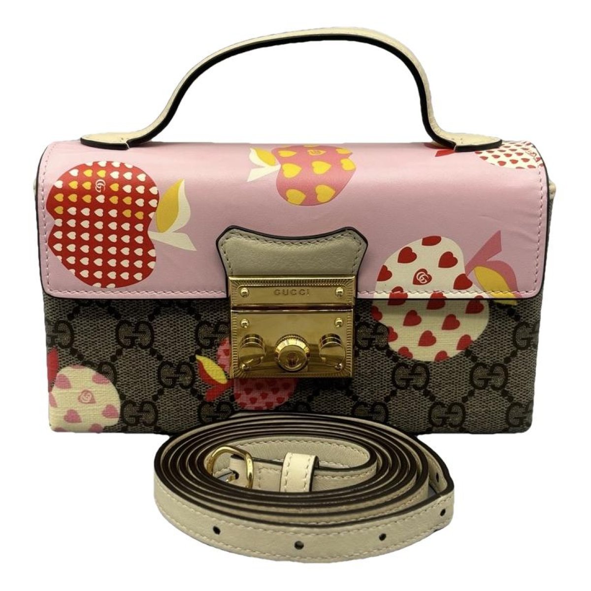 Padlock leather handbag