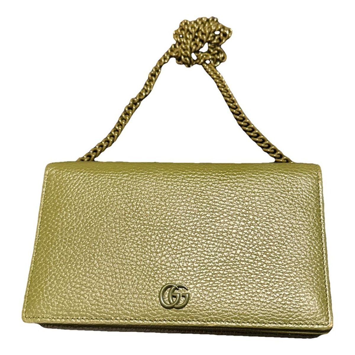 GG Marmont Chain Flap Wallet leather crossbody bag