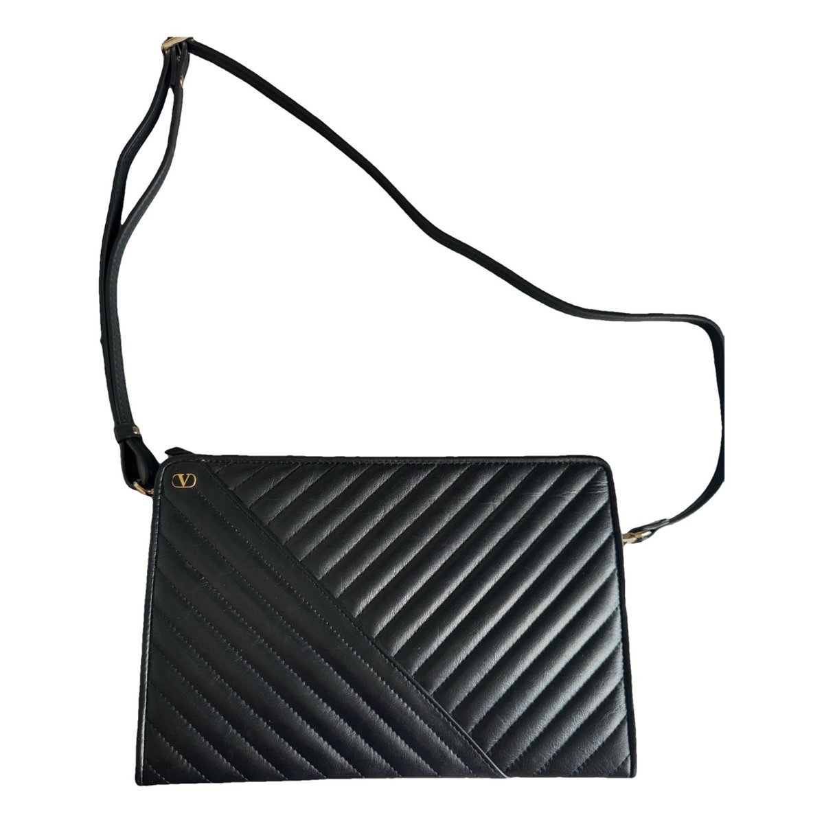 Go logo leather crossbody bag