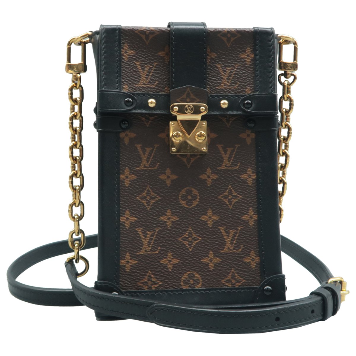 Pochette Trunk Verticale leather handbag