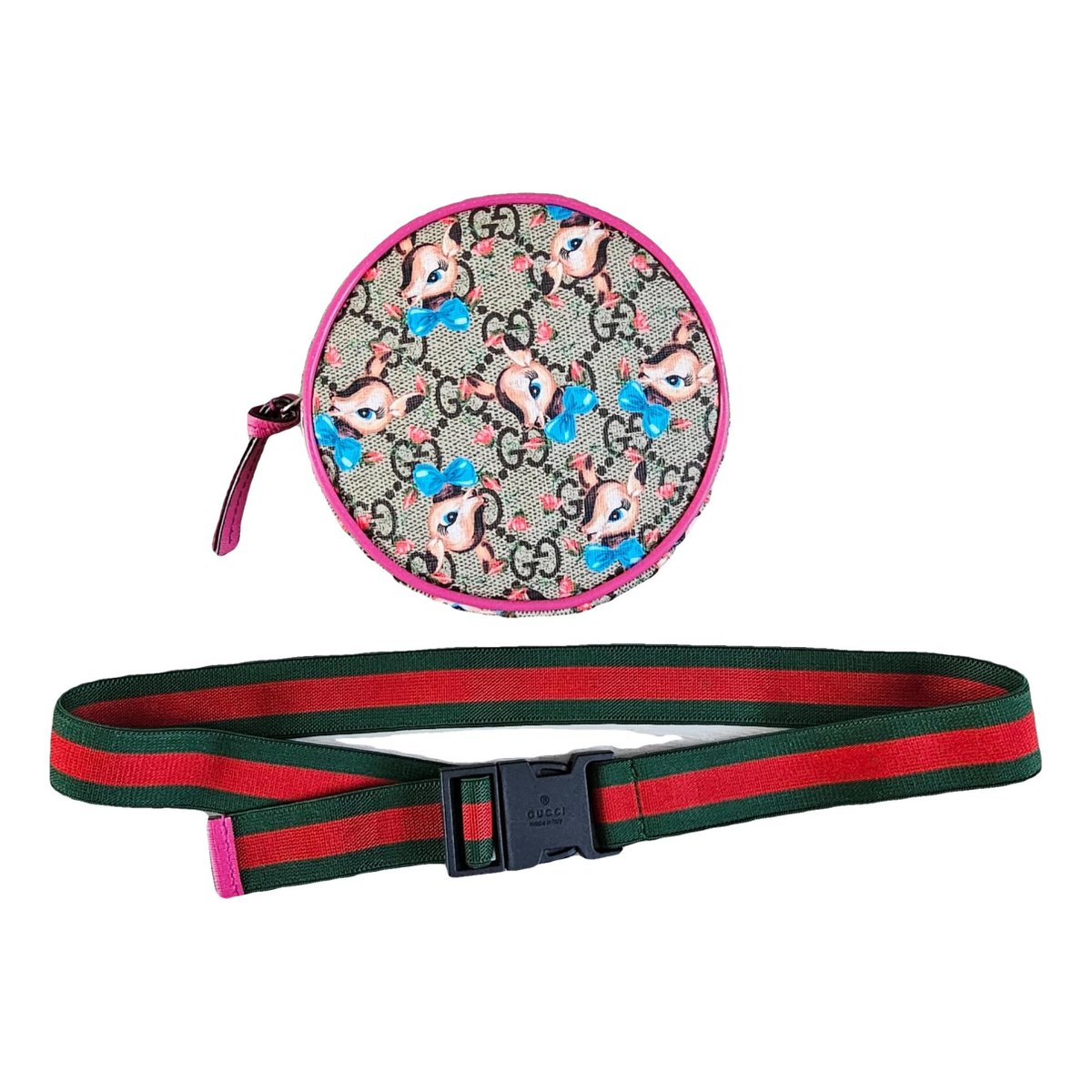 Ophidia Round cloth crossbody bag