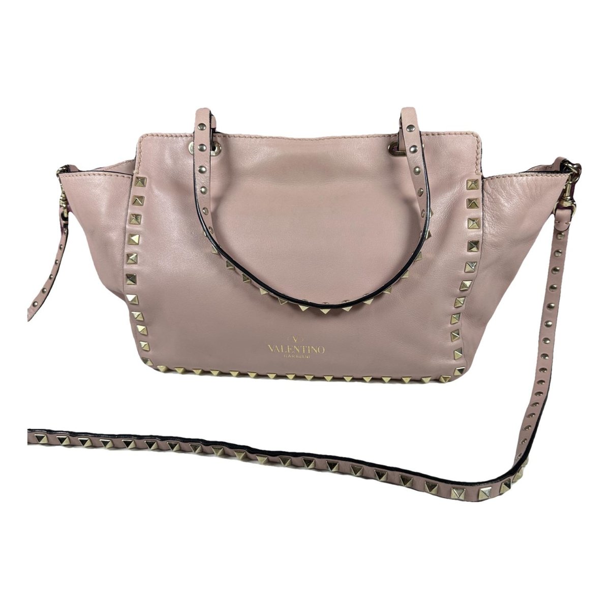 Rockstud leather handbag