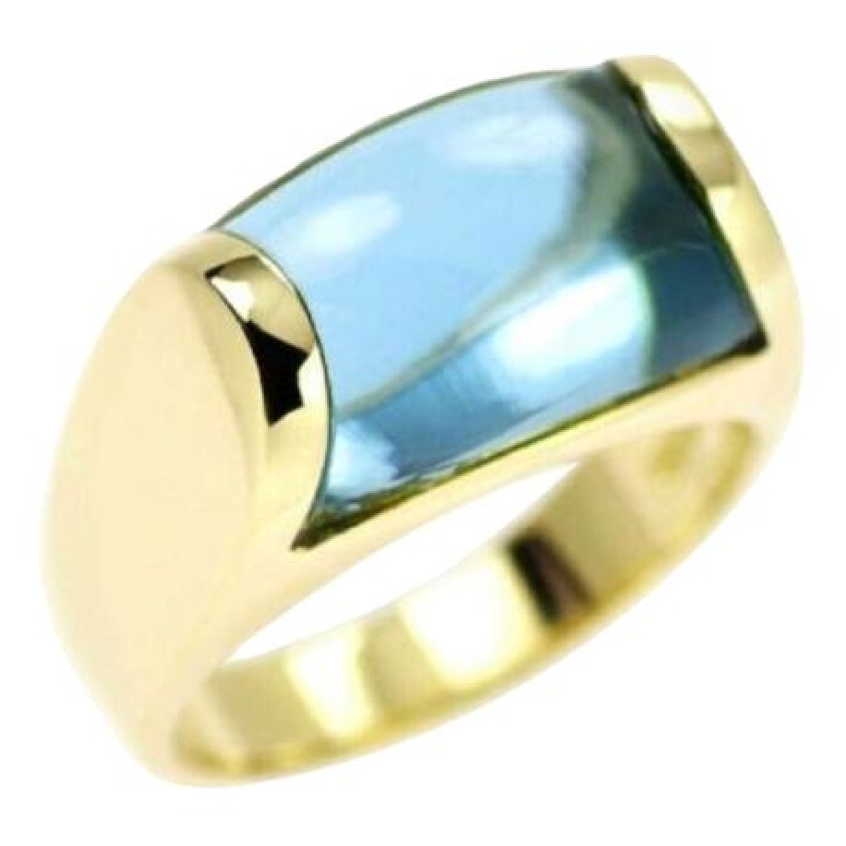 Tronchetto yellow gold ring