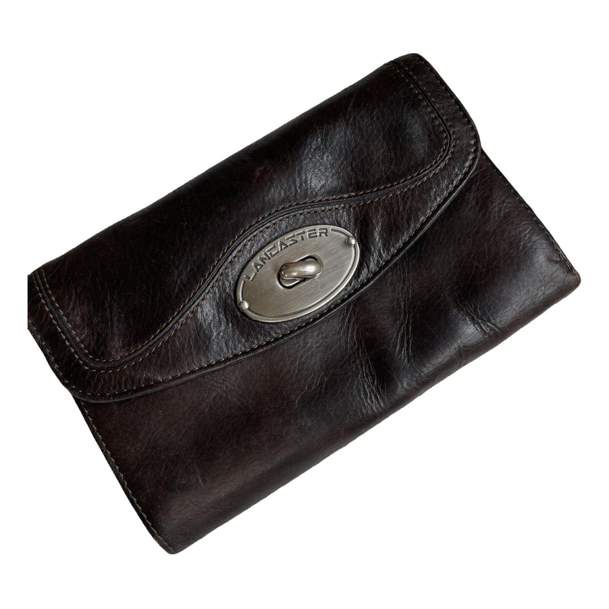 Leather clutch bag