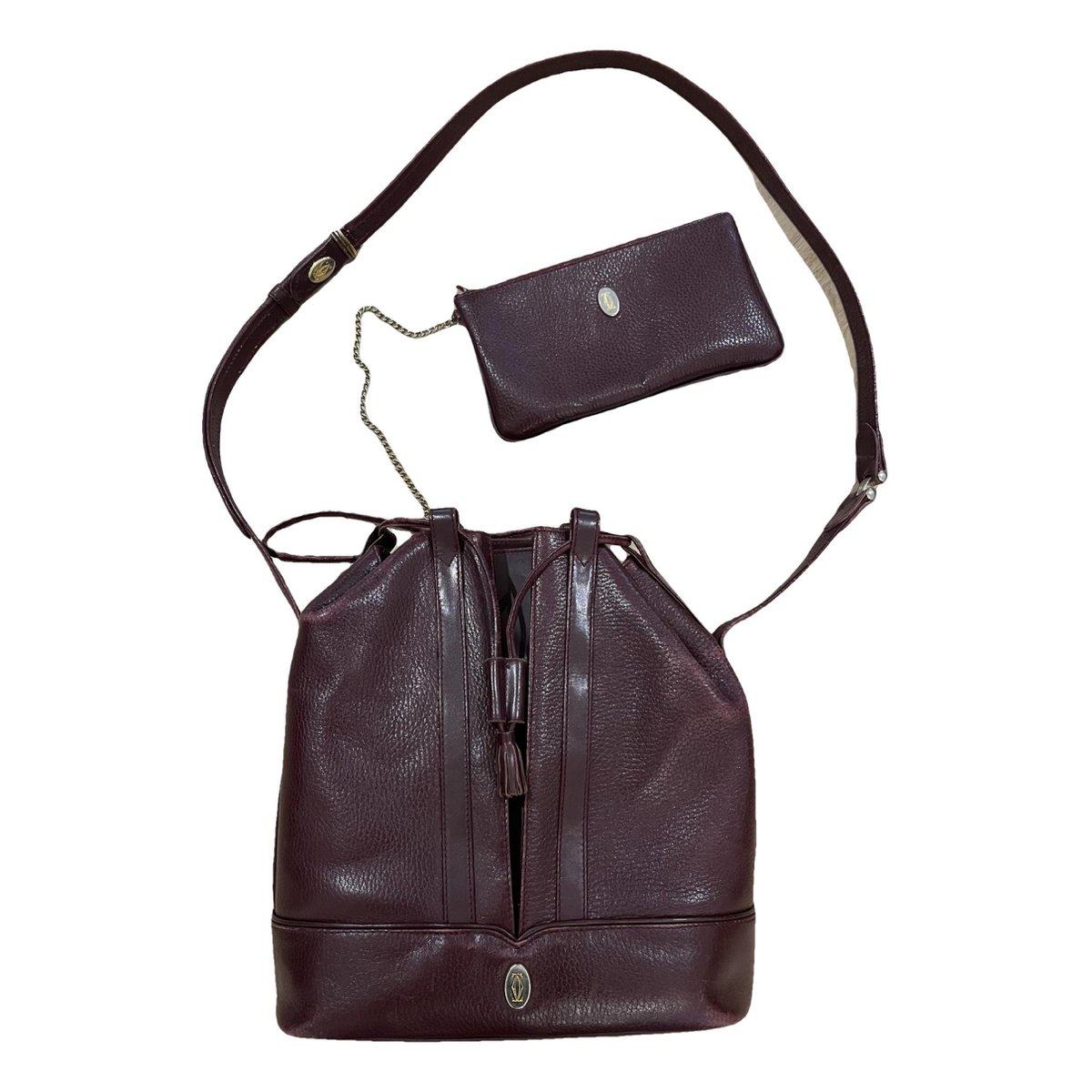 Seau leather crossbody bag