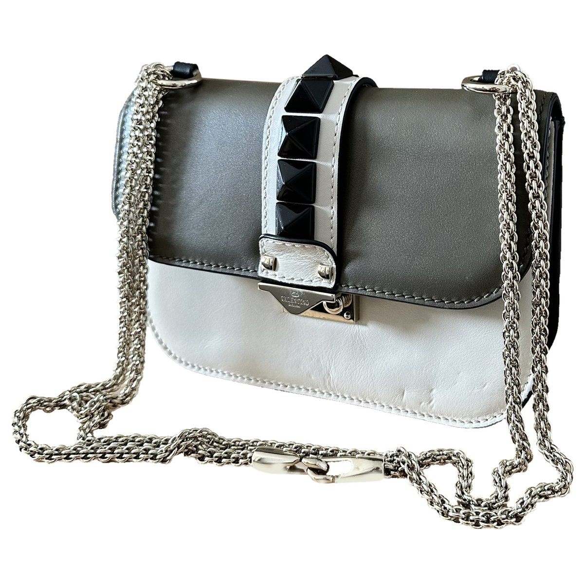 Glam Lock leather crossbody bag