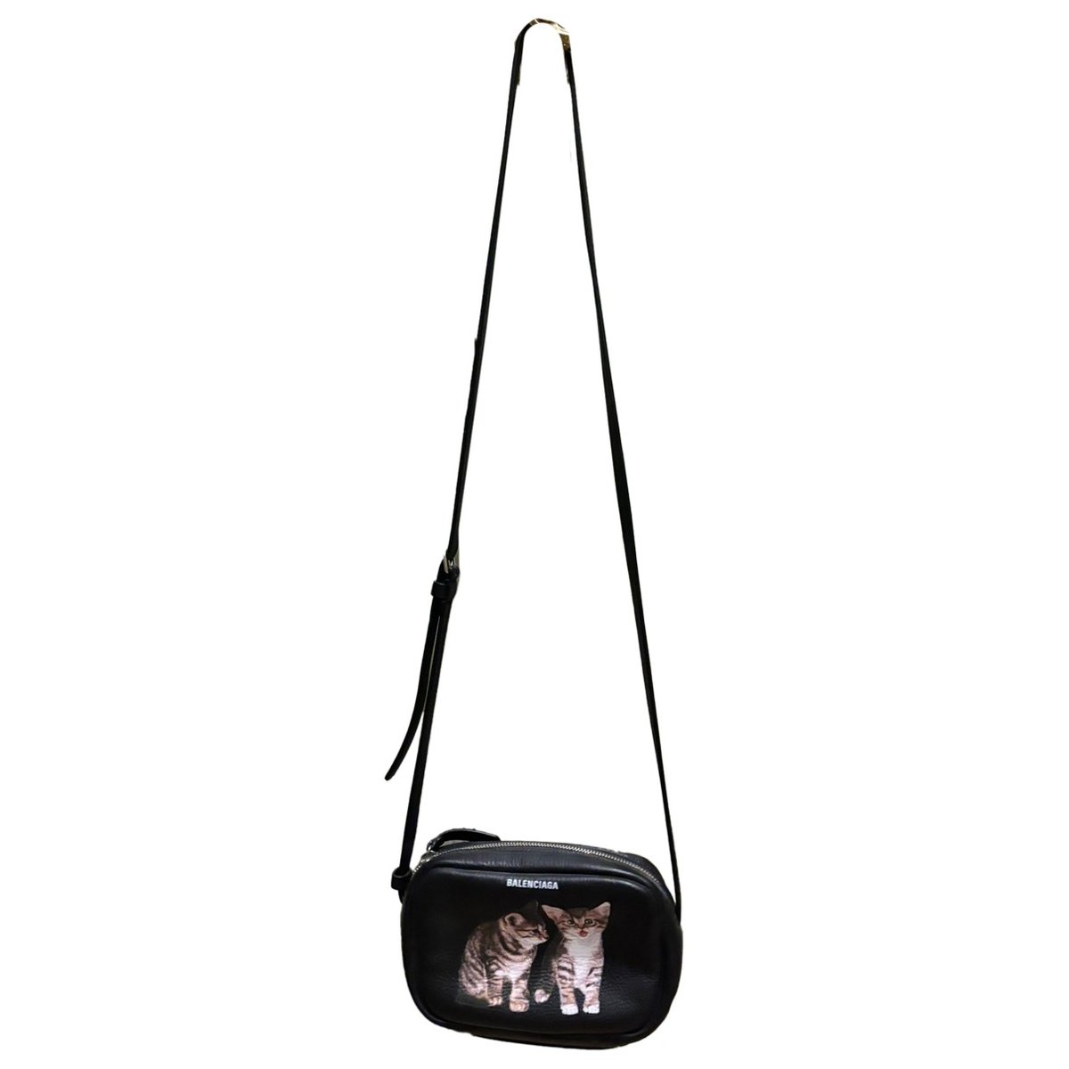Camera leather crossbody bag