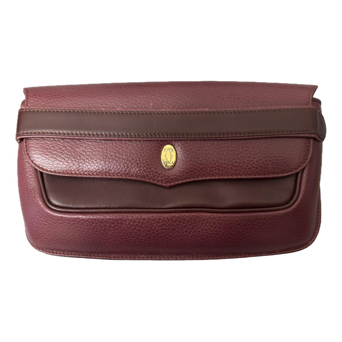 C leather clutch bag