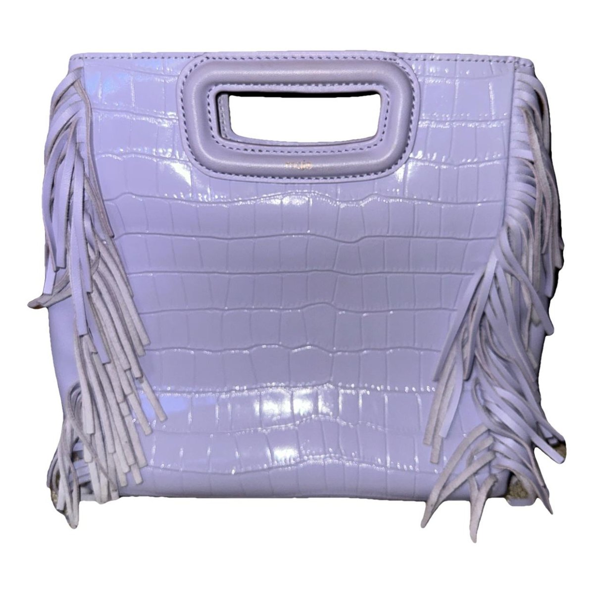 Sac M leather clutch bag