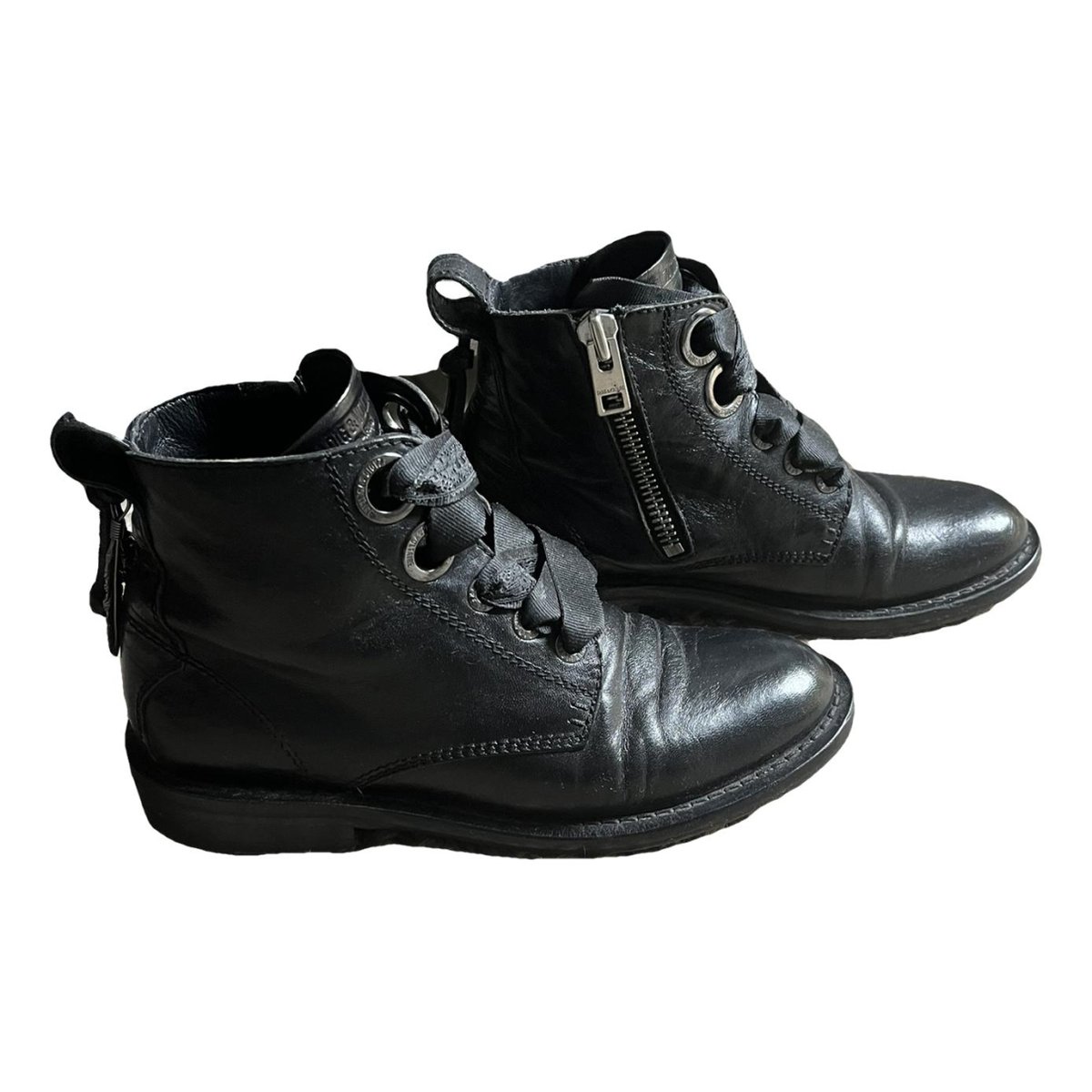 Laureen Roma leather biker boots