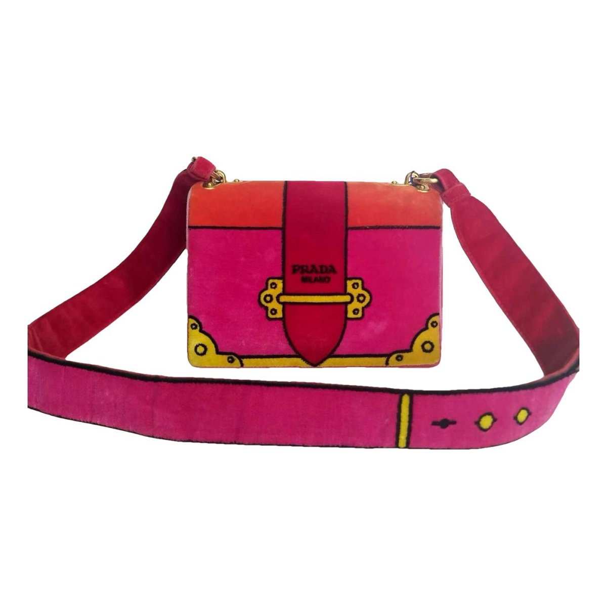 Cahier velvet crossbody bag