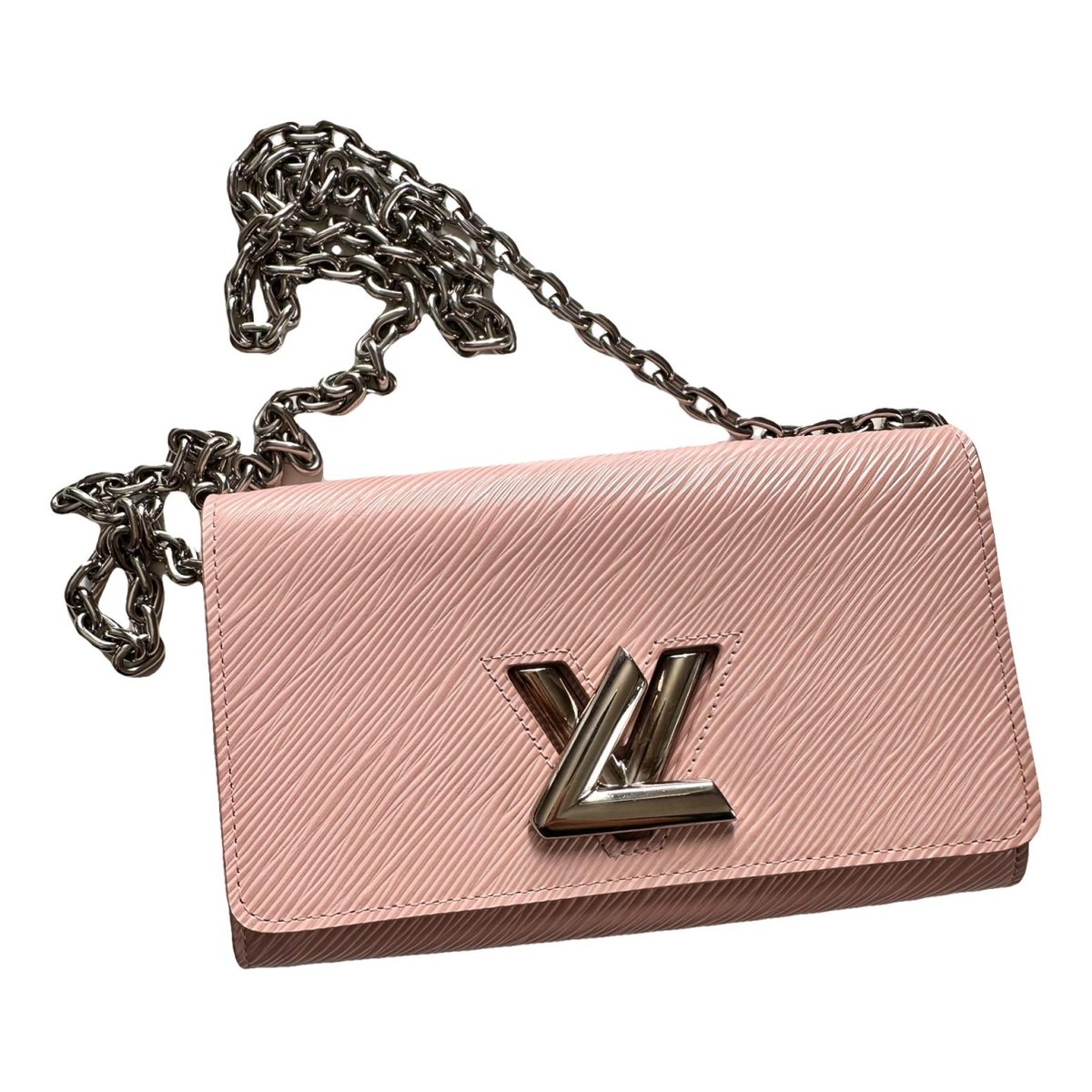 Twist leather clutch bag