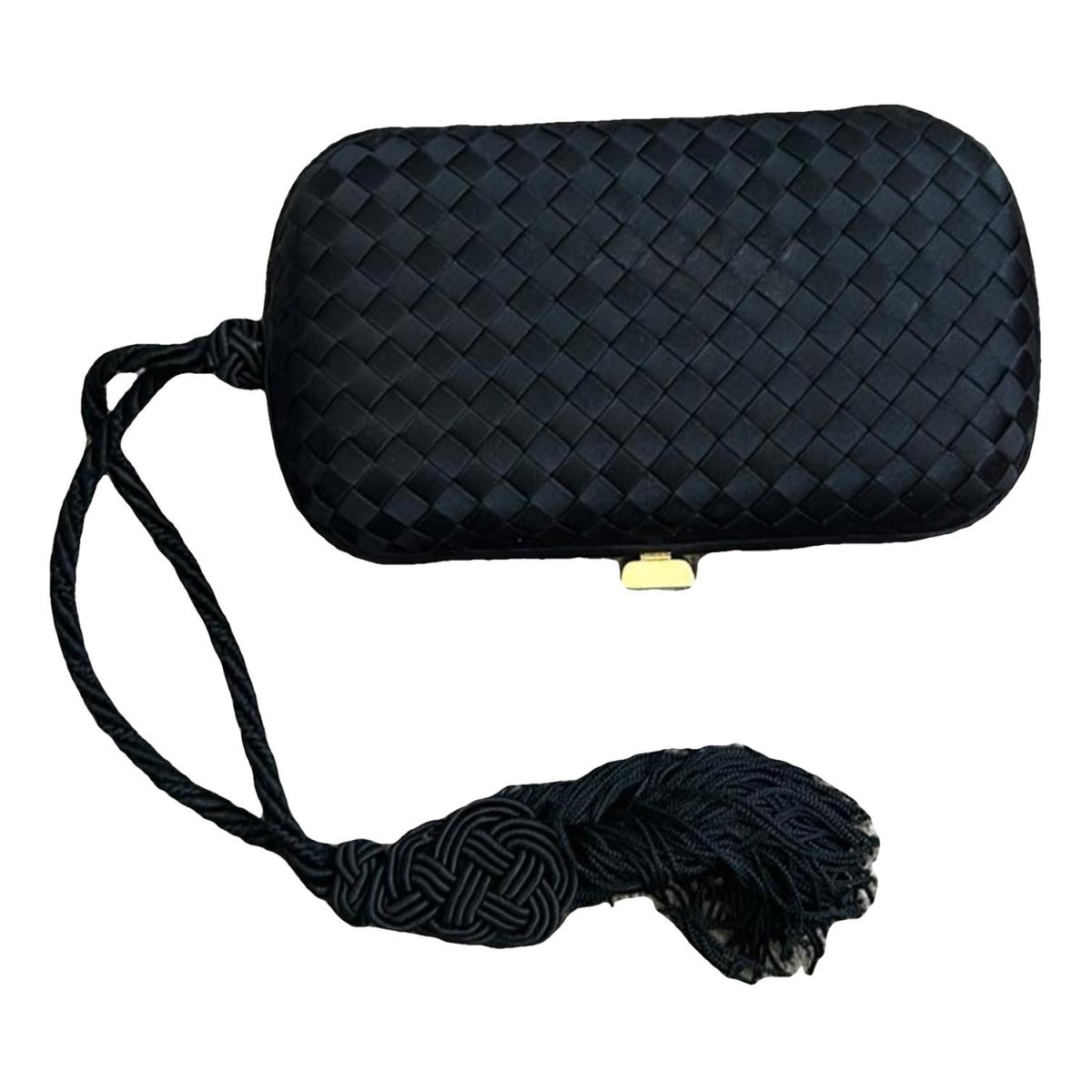 Pochette Knot linen clutch bag